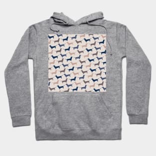 Elegant Wood Dachshund Pattern Hoodie